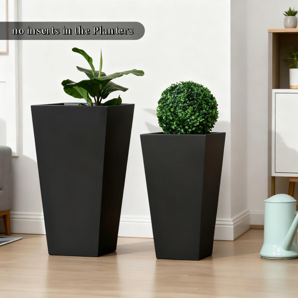 Tall Plant Pot 2-Pack Outdoor Planter Set