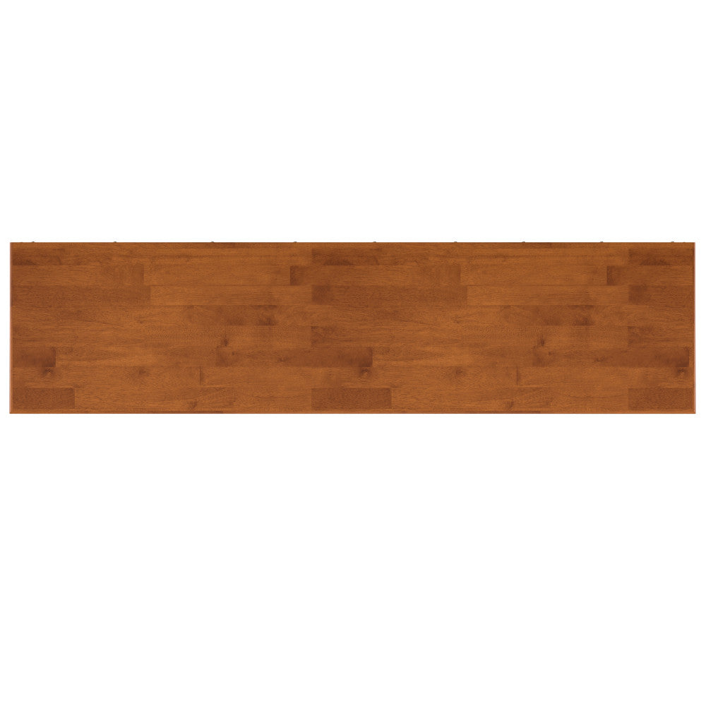 Draper 72 Inch Wide Solid Wood Mid Century TV Stand in Teak