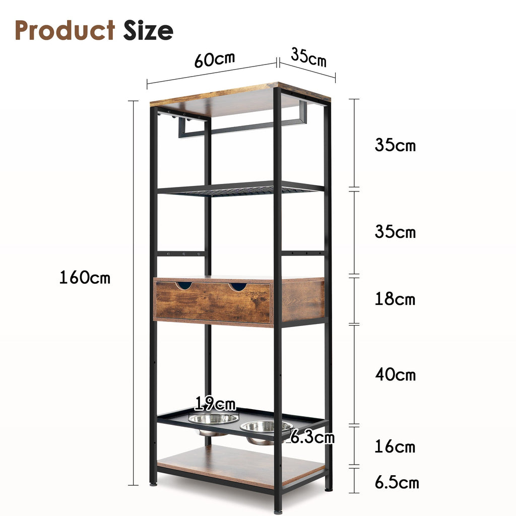 Height Adjustable Dog Feeding Station
