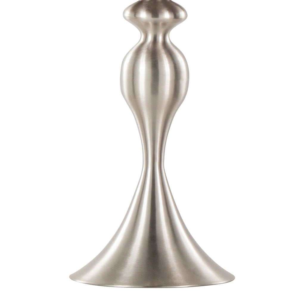 27" Contemporary Metal Table Lamp in Brushed Nickel