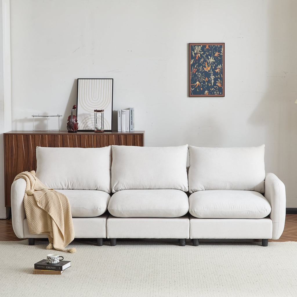 99 in. 3-Piece Modular Free Combination Sectional Sofa Couch