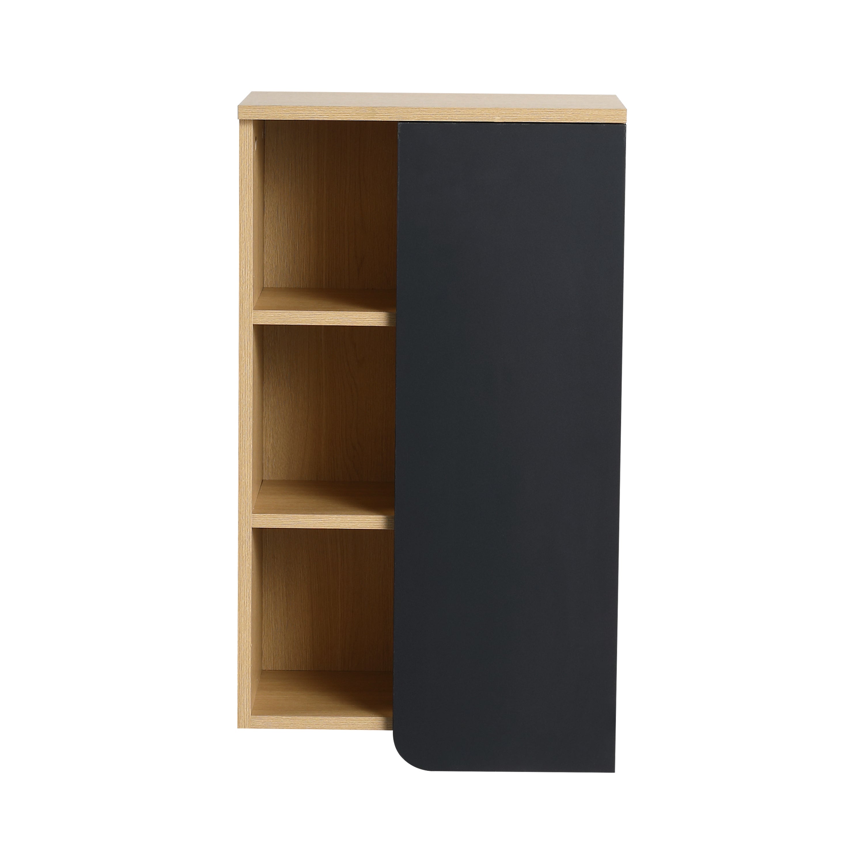 16" Wall-Mounted Bathroom Side Cabinet, Light