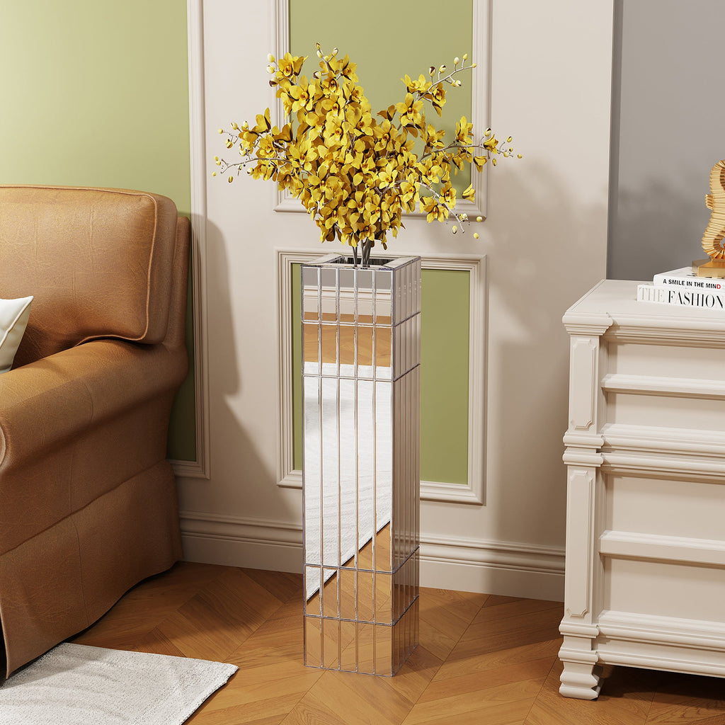 Tall Floor Vase 29.92" (76cm) Mirrored Floor Vase
