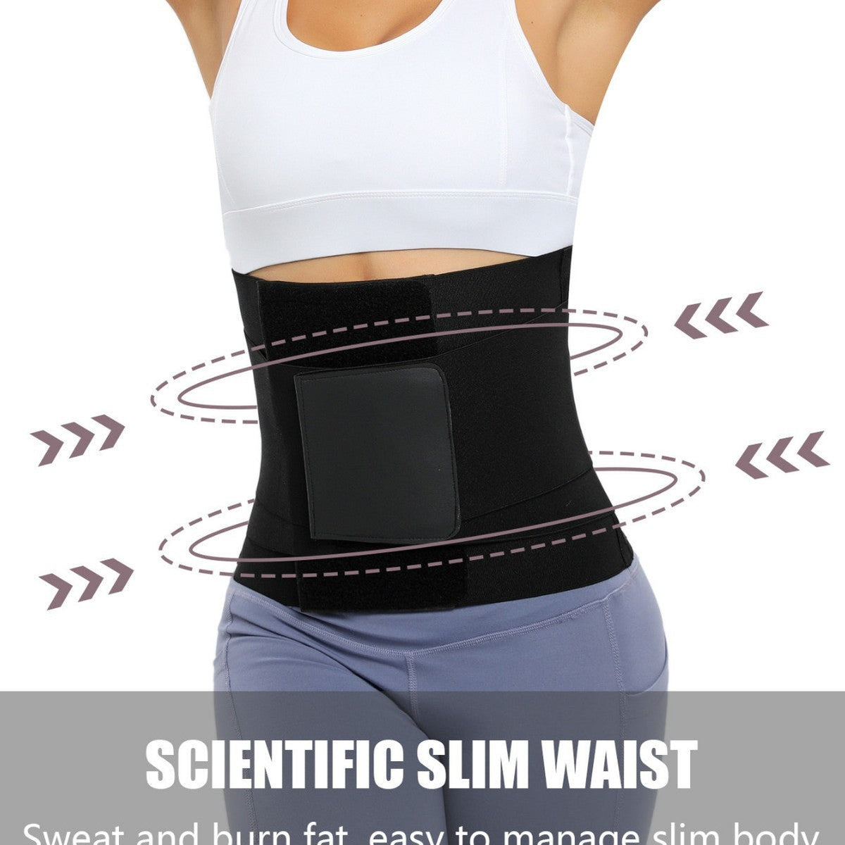 Cross-Border Popular Elastic Body Shaping Belt Waist Sports Restraint Belt Women's Elastic Abdominal Belt