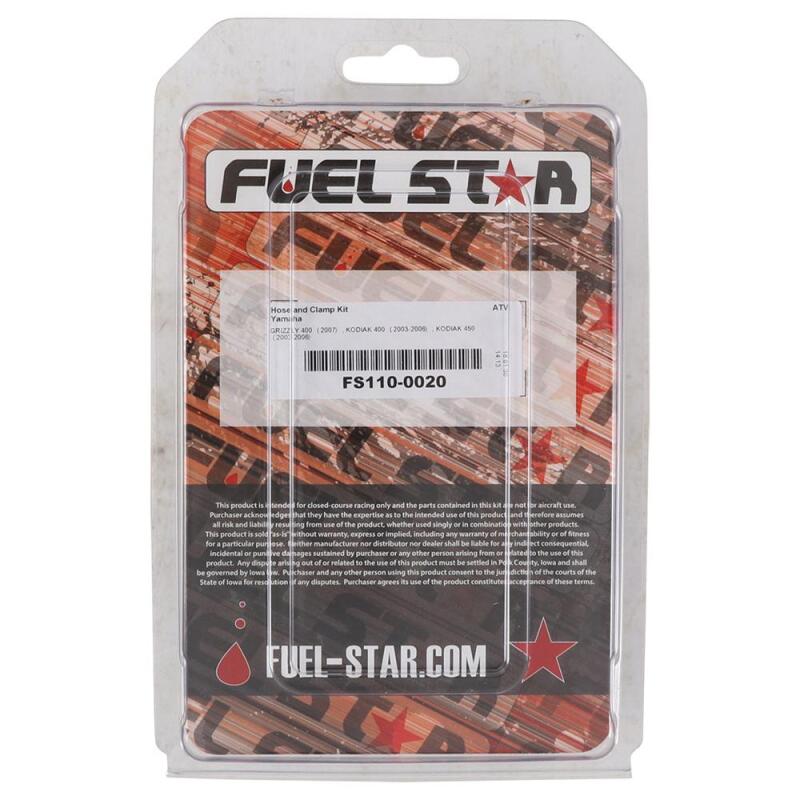 All Balls Racing 03-06 YFM 400 FA Kodiak 4x4/2007 YFM 400 FG Grizzly IRS 4x4 Hose & Clamp Kit FS110-0020