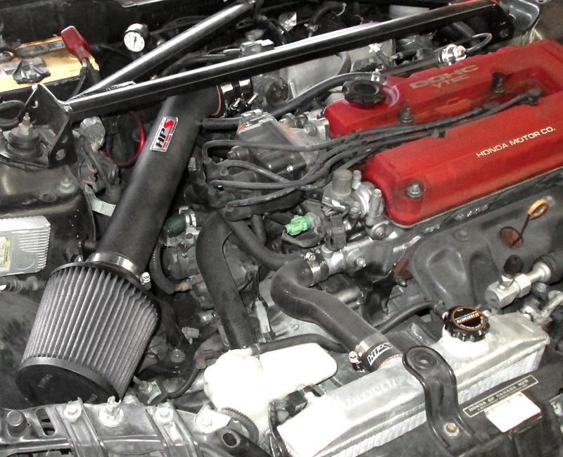 HPS Shortram Air Intake Kit 1992-1995 Honda Civic EG DOHC B Series B16 B18 B20, Black