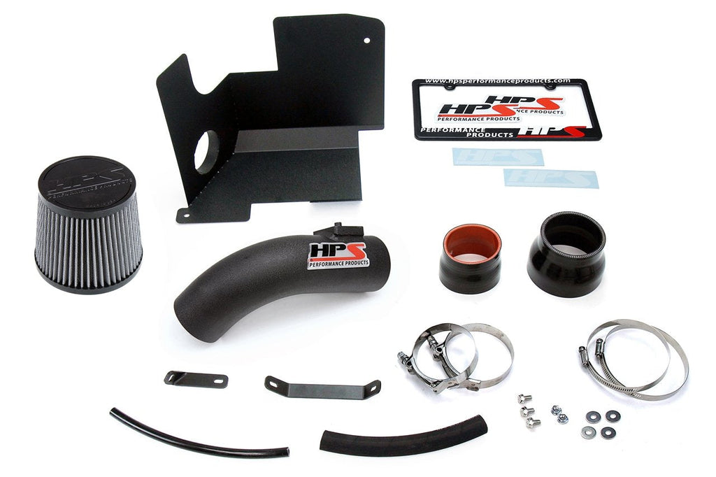 HPS Shortram Air Intake Kit 2012-2015 Honda Civic Si 2.4L, Includes Heat Shield, Black