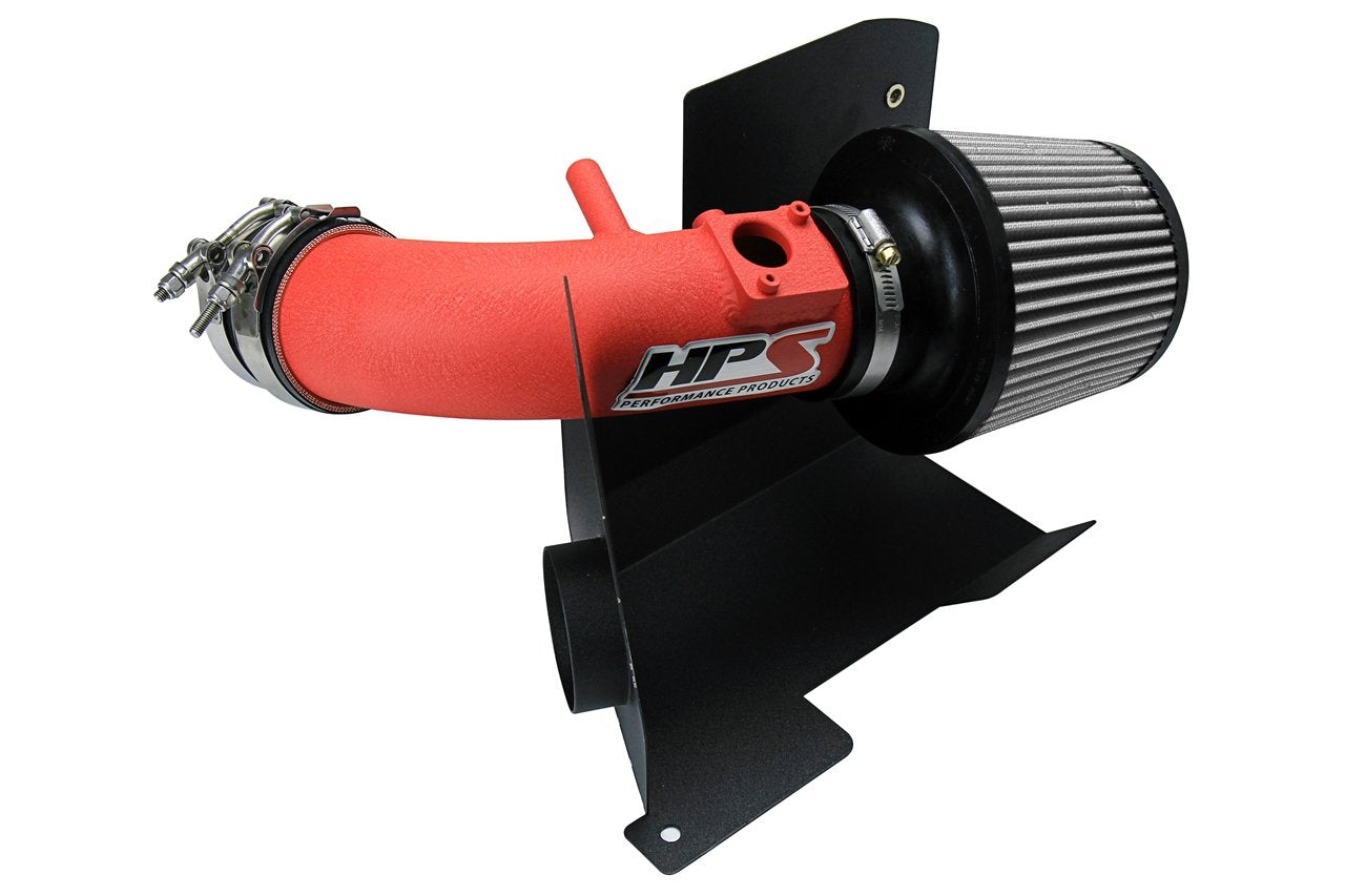 HPS Shortram Air Intake Kit 2013-2015 Acura ILX 2.4L, Includes Heat Shield, Wrinkle Red