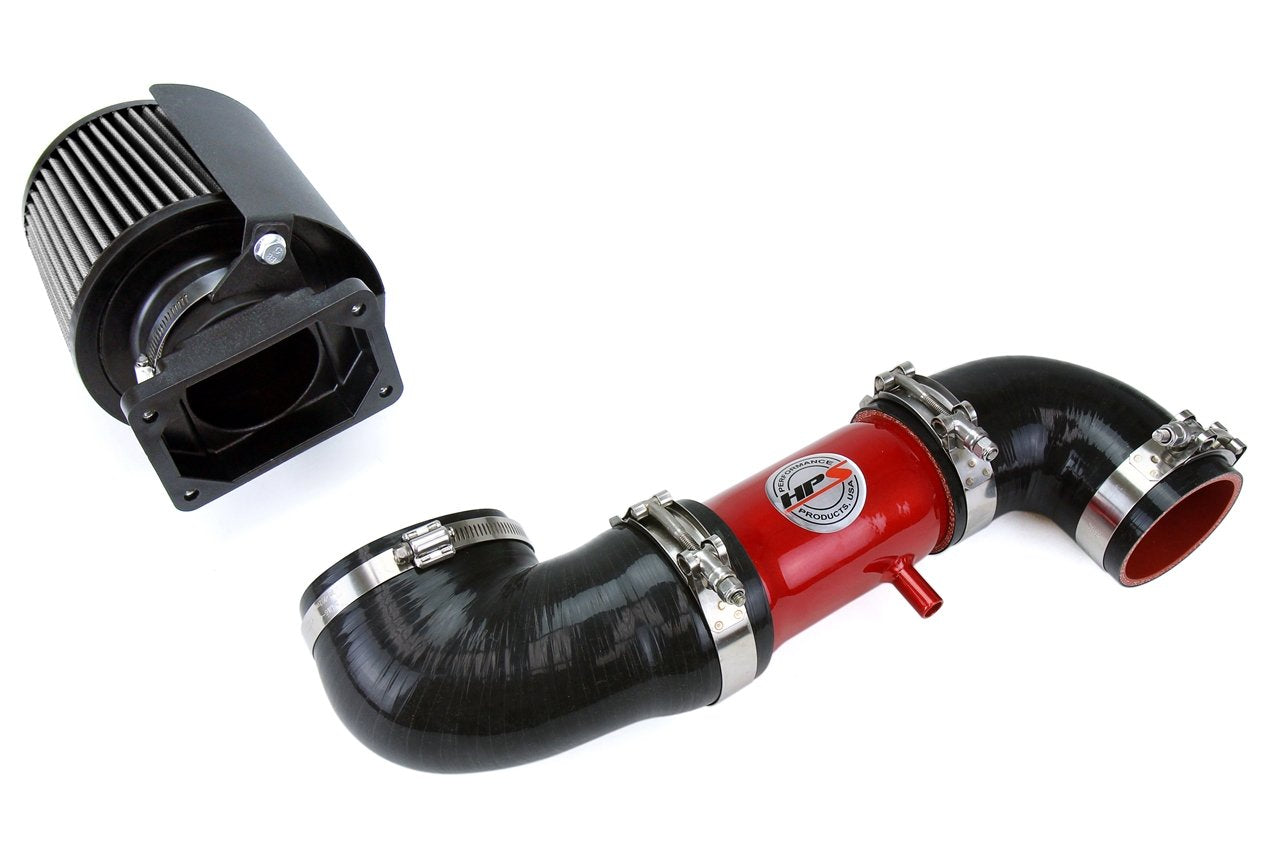 HPS Shortram Air Intake Kit 1991-1999 Dodge Stealth DOHC V6 3.0L Non Turbo, Includes Heat Shield, Red