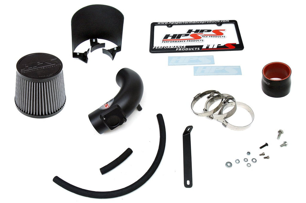 HPS Shortram Air Intake Kit 2006-2007 Mazda Mazda5 2.3L Non Turbo, Includes Heat Shield, Black