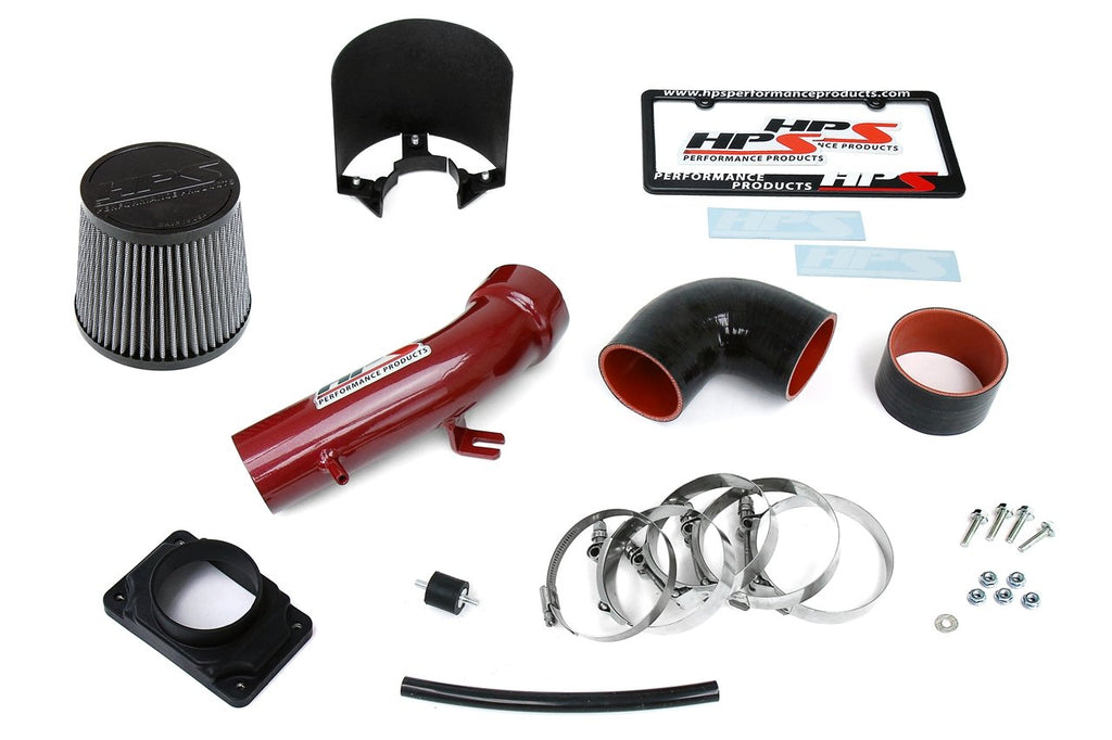 HPS Shortram Air Intake Kit 2000-2005 Mitsubishi Eclipse V6 3.0L, Includes Heat Shield, Red