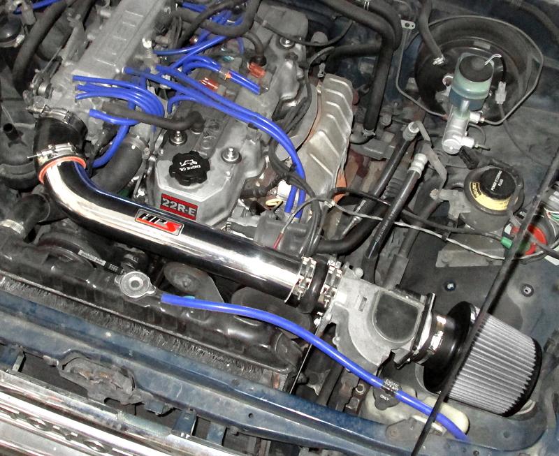 HPS Shortram Air Intake Kit 1989-1995 Toyota 4Runner 22RE 2.4L, Polish