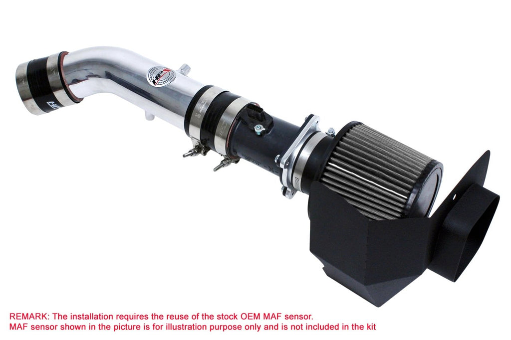 HPS Shortram Air Intake Kit 2003-2006 Nissan 350Z 3.5L V6, Includes Heat Shield, Polish