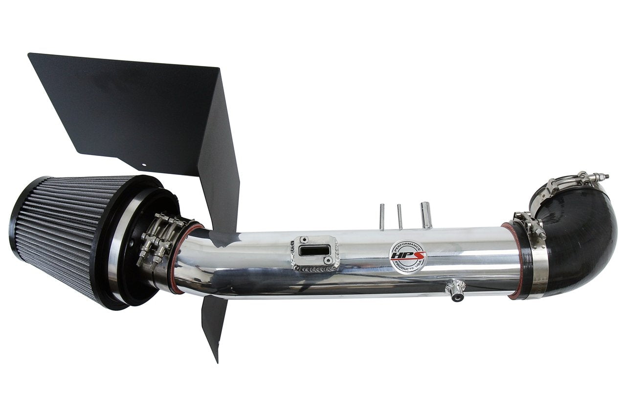 HPS Shortram Air Intake Kit 2005-2007 Toyota Sequoia 4.7L V8, Includes Heat Shield, Polish