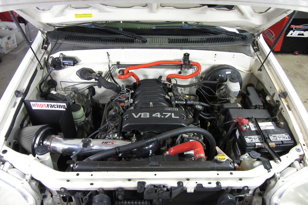 HPS Shortram Air Intake Kit 2005-2007 Toyota Sequoia 4.7L V8, Includes Heat Shield, Polish