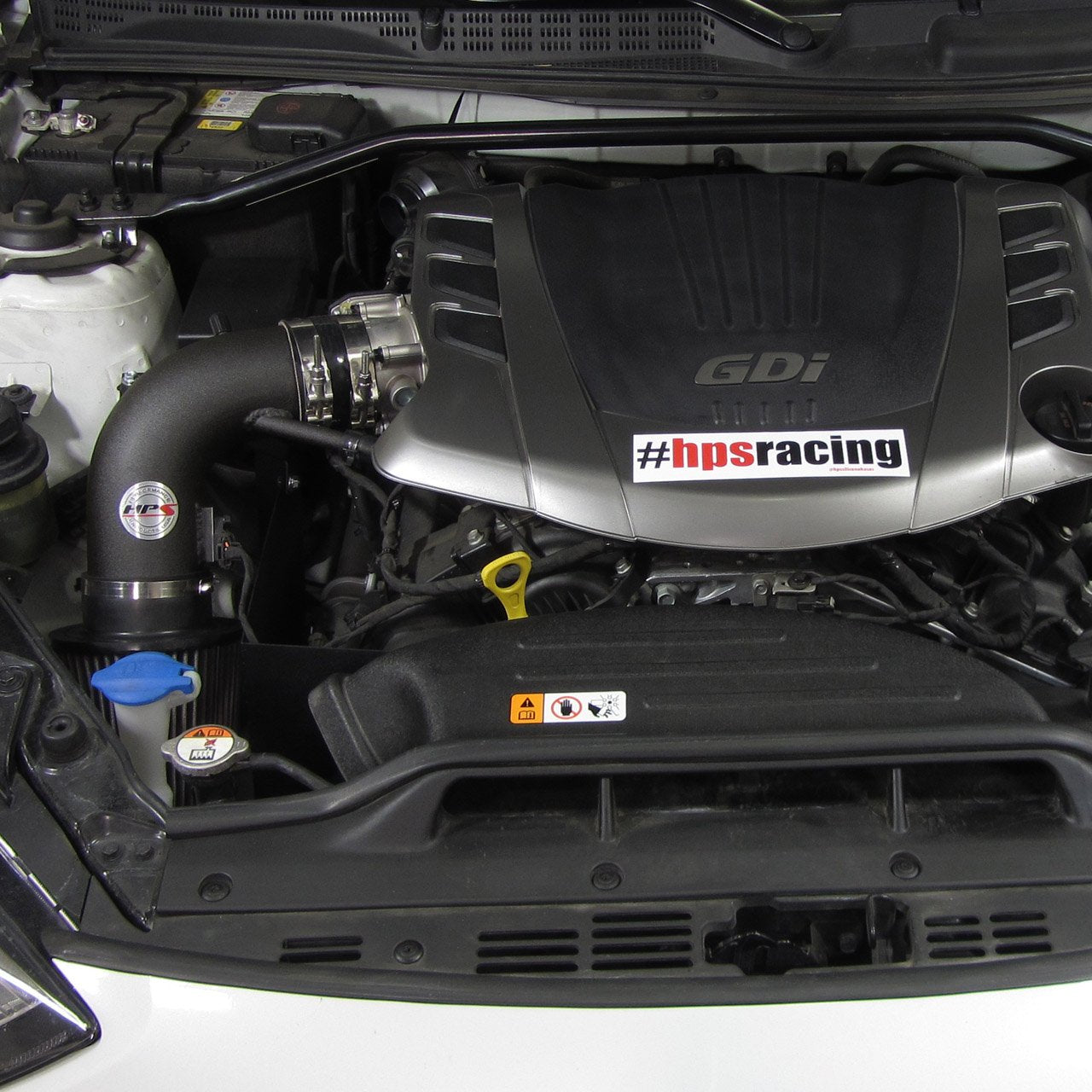 HPS Shortram Air Intake Kit 2013-2015 Hyundai Genesis Coupe 3.8L V6, Includes Heat Shield, Red