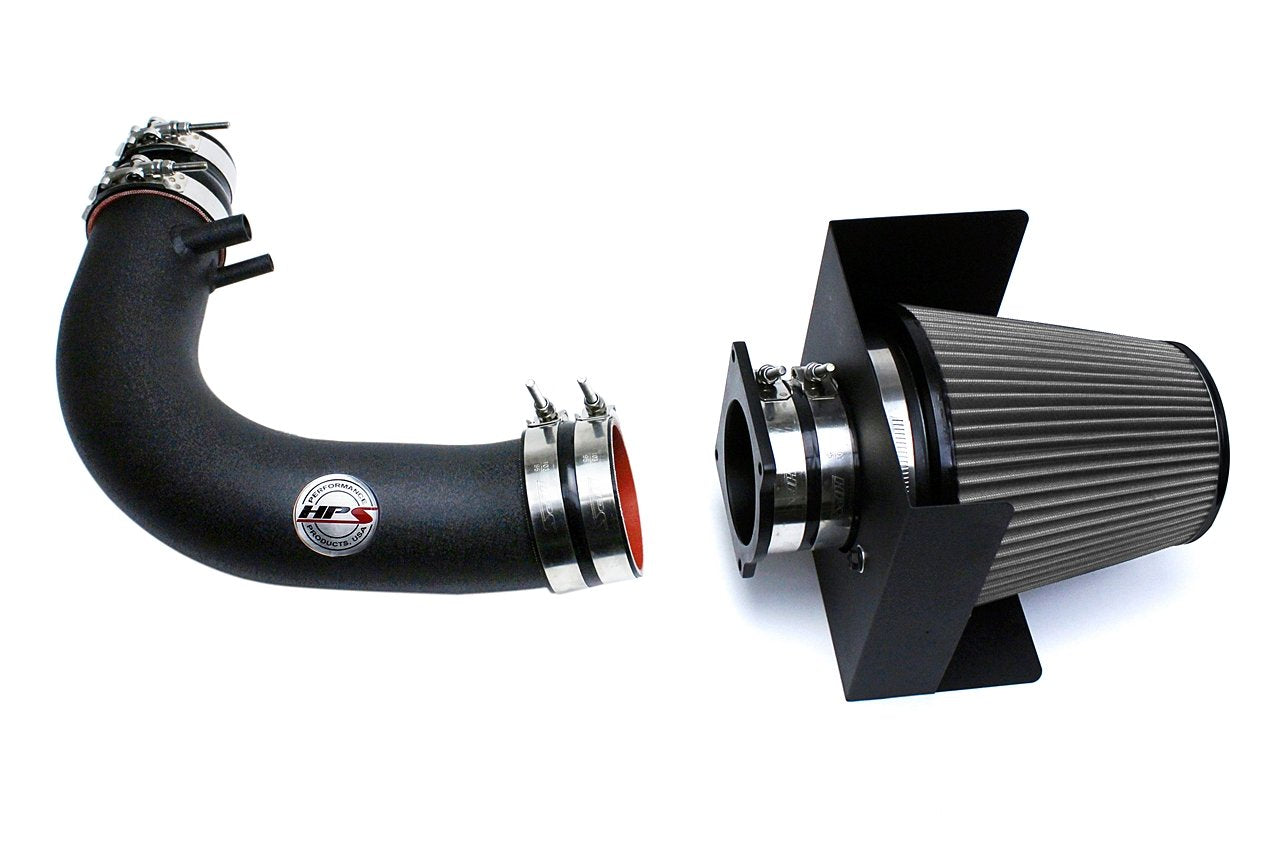 HPS Shortram Air Intake Kit 2001-2003 Ford Lobo 5.4L V8, Includes Heat Shield, Black