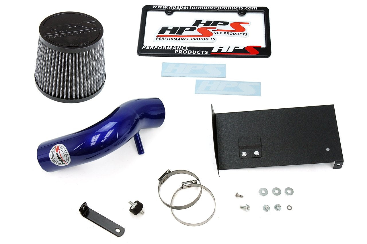 HPS Shortram Air Intake Kit 2006 Mini Cooper S 1.6L Supercharged with Manual Trans., Includes Heat Shield, Blue