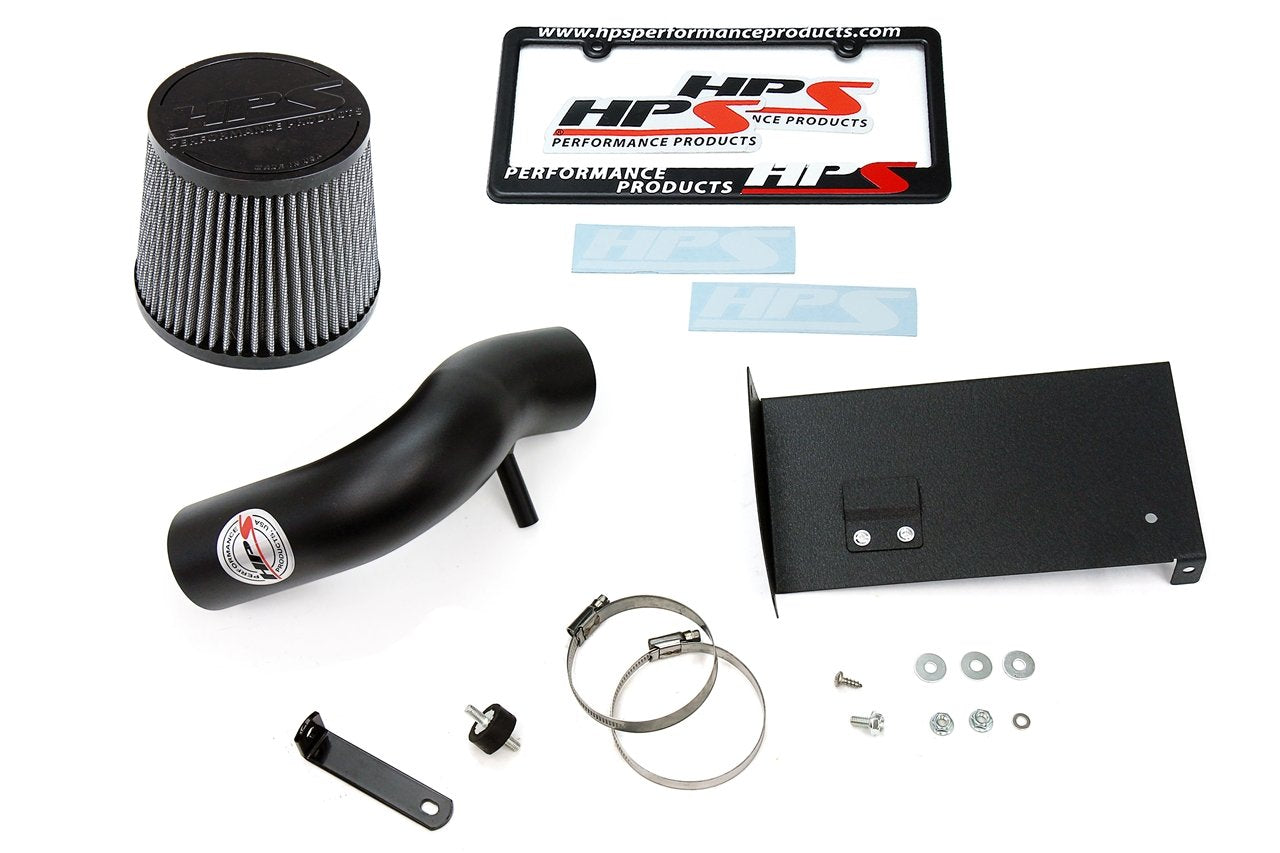 HPS Shortram Air Intake Kit 2002-2005 Mini Cooper S 1.6L Supercharged, Includes Heat Shield, Black