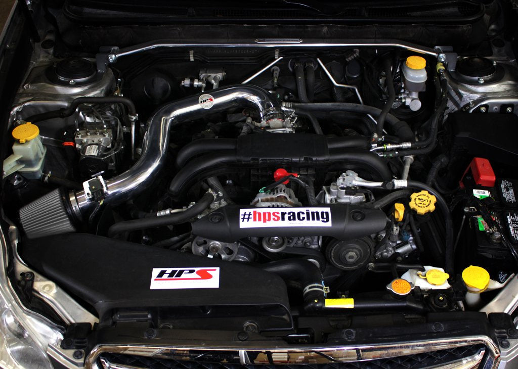 HPS Performance HPS Shortram Air Intake Kit 2010-2012 Subaru Outback 2.5L Non Turbo, Includes Heat Shield, 827-557