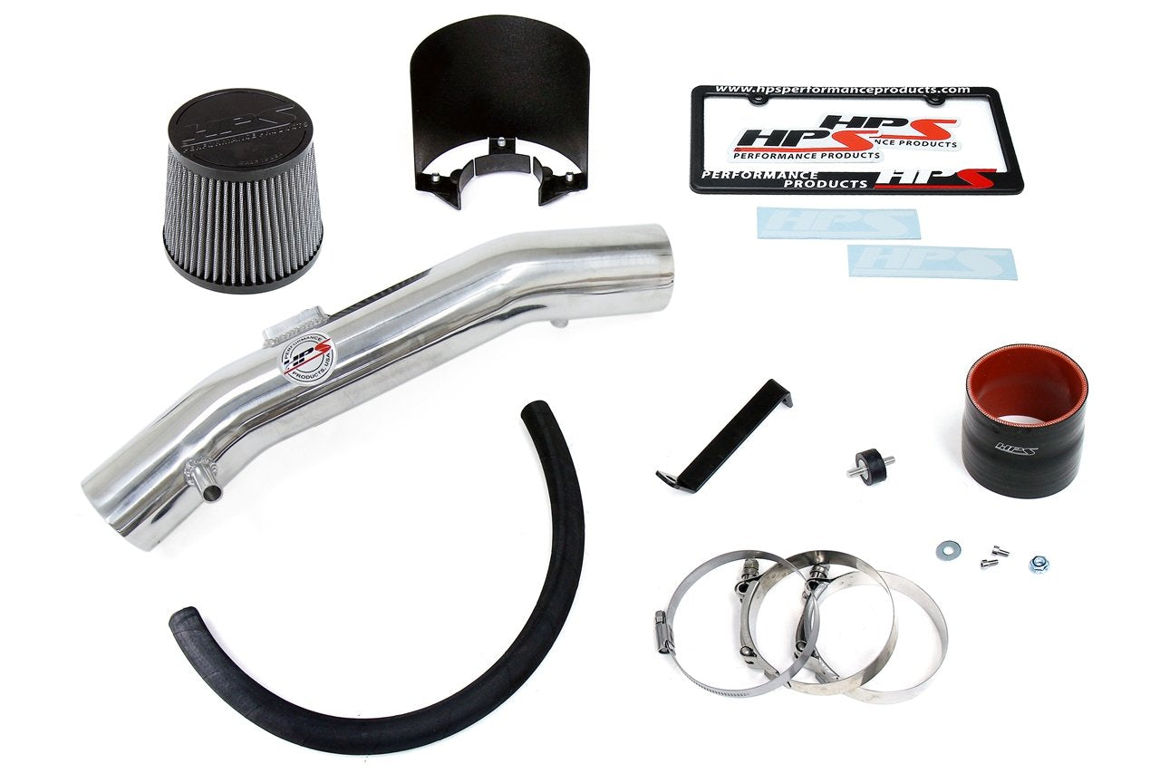 HPS Performance HPS Shortram Air Intake Kit 2004-2006 Nissan Altima V6 3.5L, Includes Heat Shield, Polish
