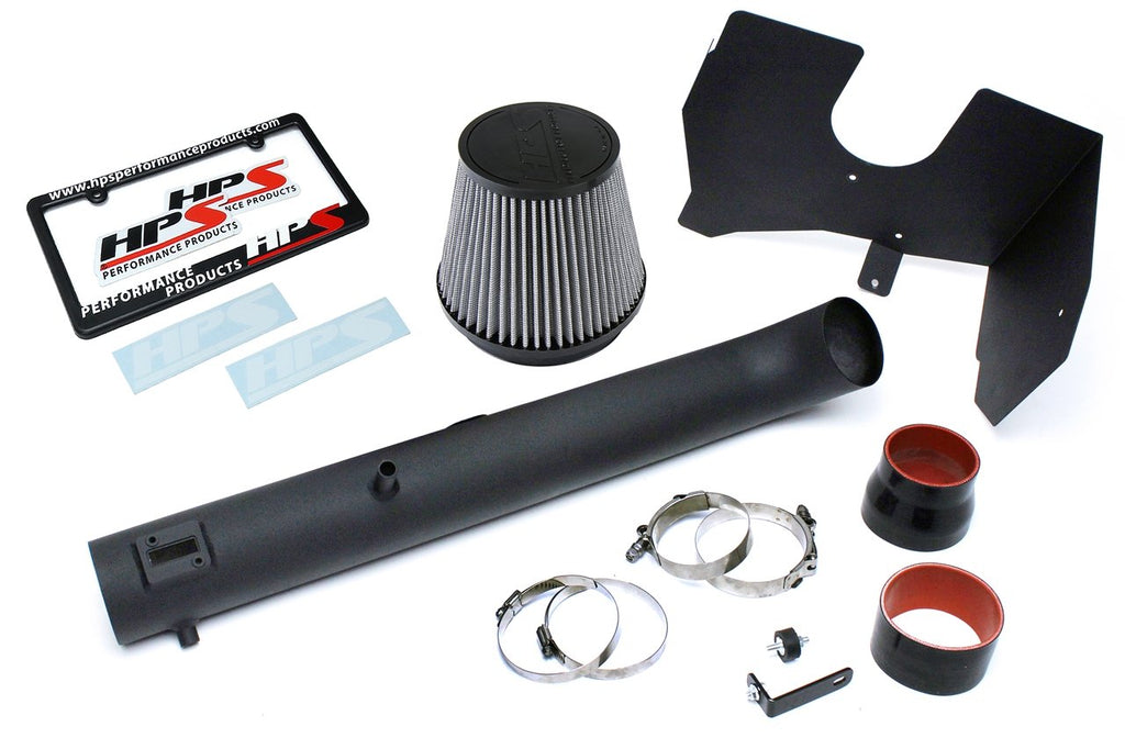 HPS Shortram Air Intake Kit 2005-2015 Nissan Xterra 4.0L V6, Includes Heat Shield, Black
