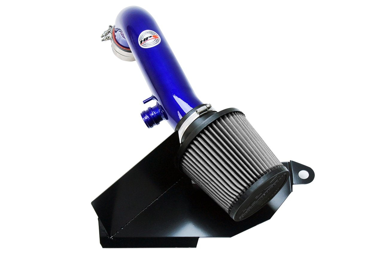 HPS Shortram Air Intake Kit 2015-2017 Volkswagen Golf 2.0T TSI Turbo, Includes Heat Shield, Blue
