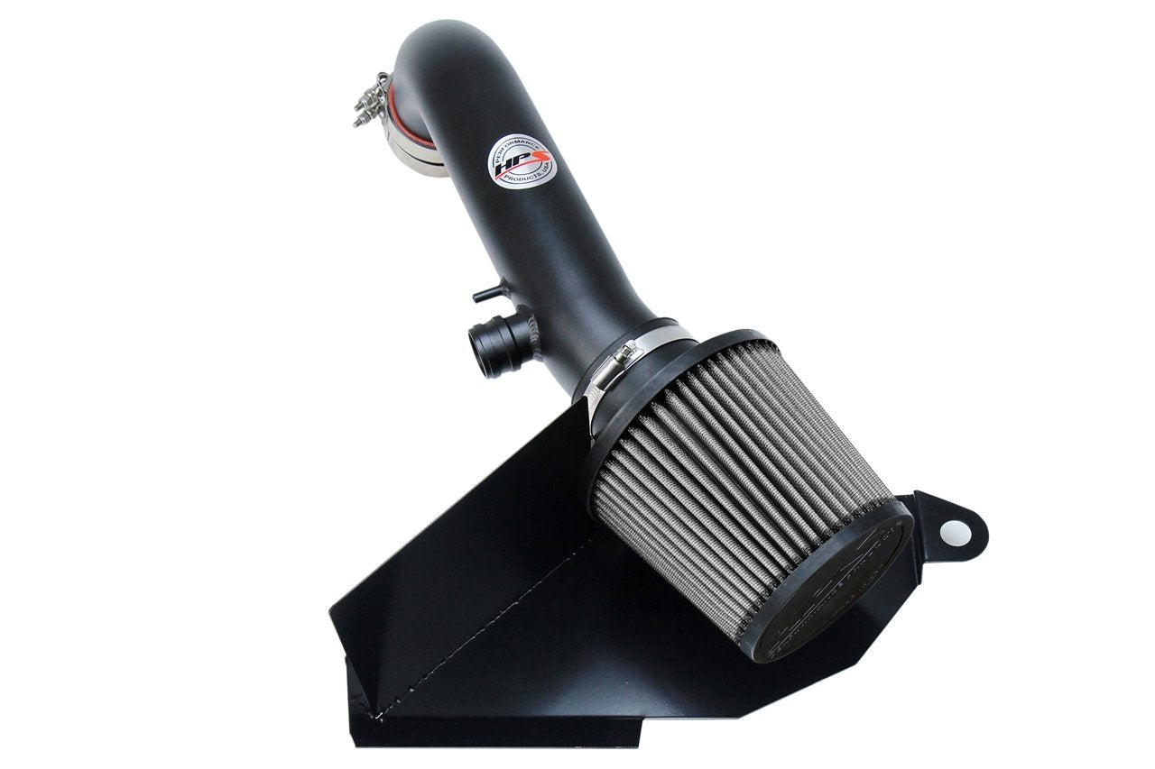 HPS Shortram Air Intake Kit 2015-2017 Volkswagen Golf 2.0T TSI Turbo, Includes Heat Shield, Black