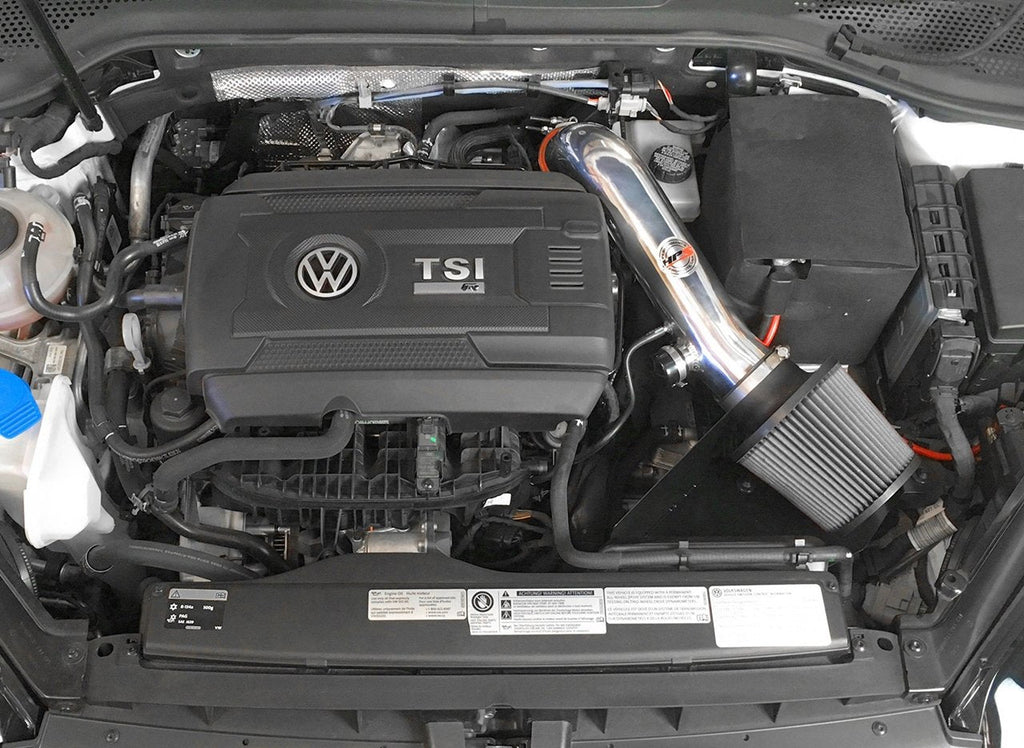 HPS Shortram Air Intake Kit 2015-2017 Volkswagen Golf 2.0T TSI Turbo, Includes Heat Shield, Red