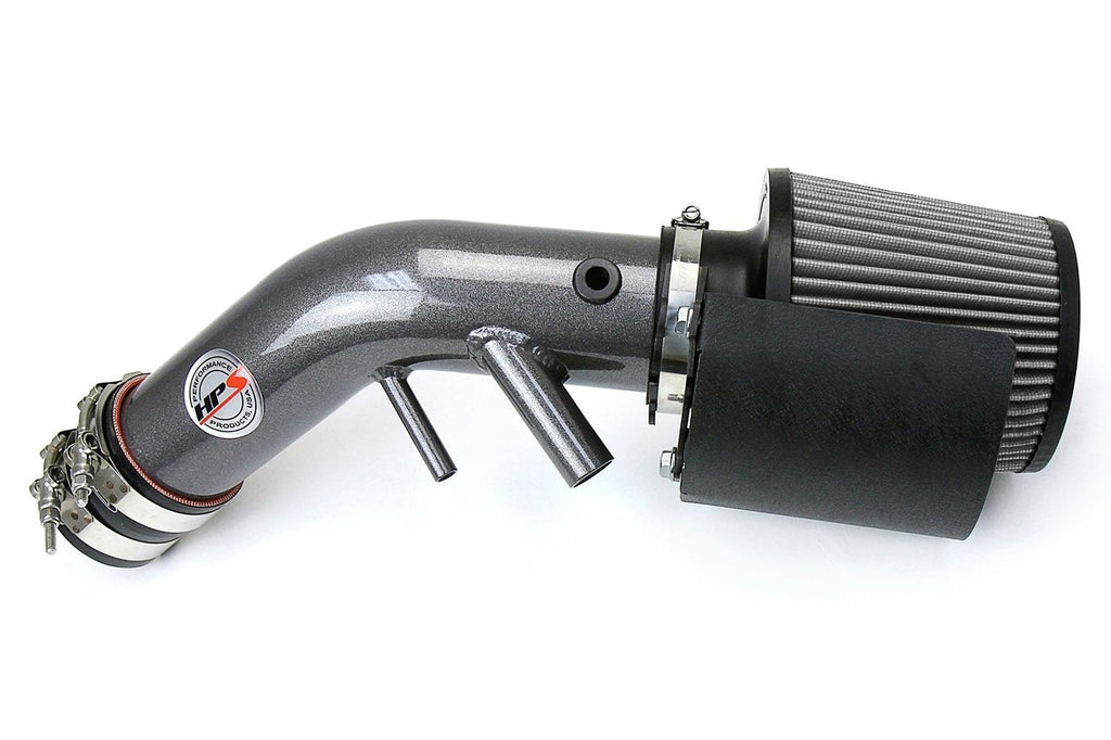 HPS Shortram Air Intake Kit 2016-2017 Kia Optima LX 1.6L Turbo, Includes Heat Shield, Gunmetal