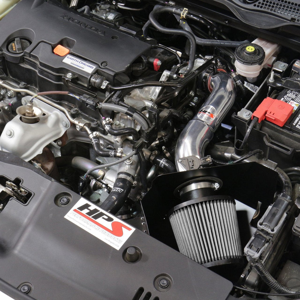 HPS Performance Air Intake Kit Honda 2016-2021 Civic 2.0L Non Turbo, Includes Heat Shield, 827-599