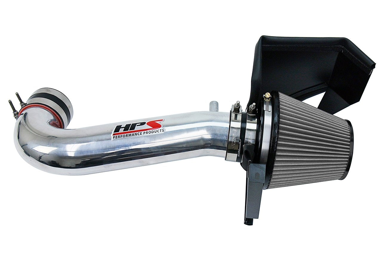 HPS Performance HPS Shortram Air Intake Kit 2011-2017 Dodge Challenger 5.7L V8 except Shaker Hood, Includes Heat Shield, 827-600