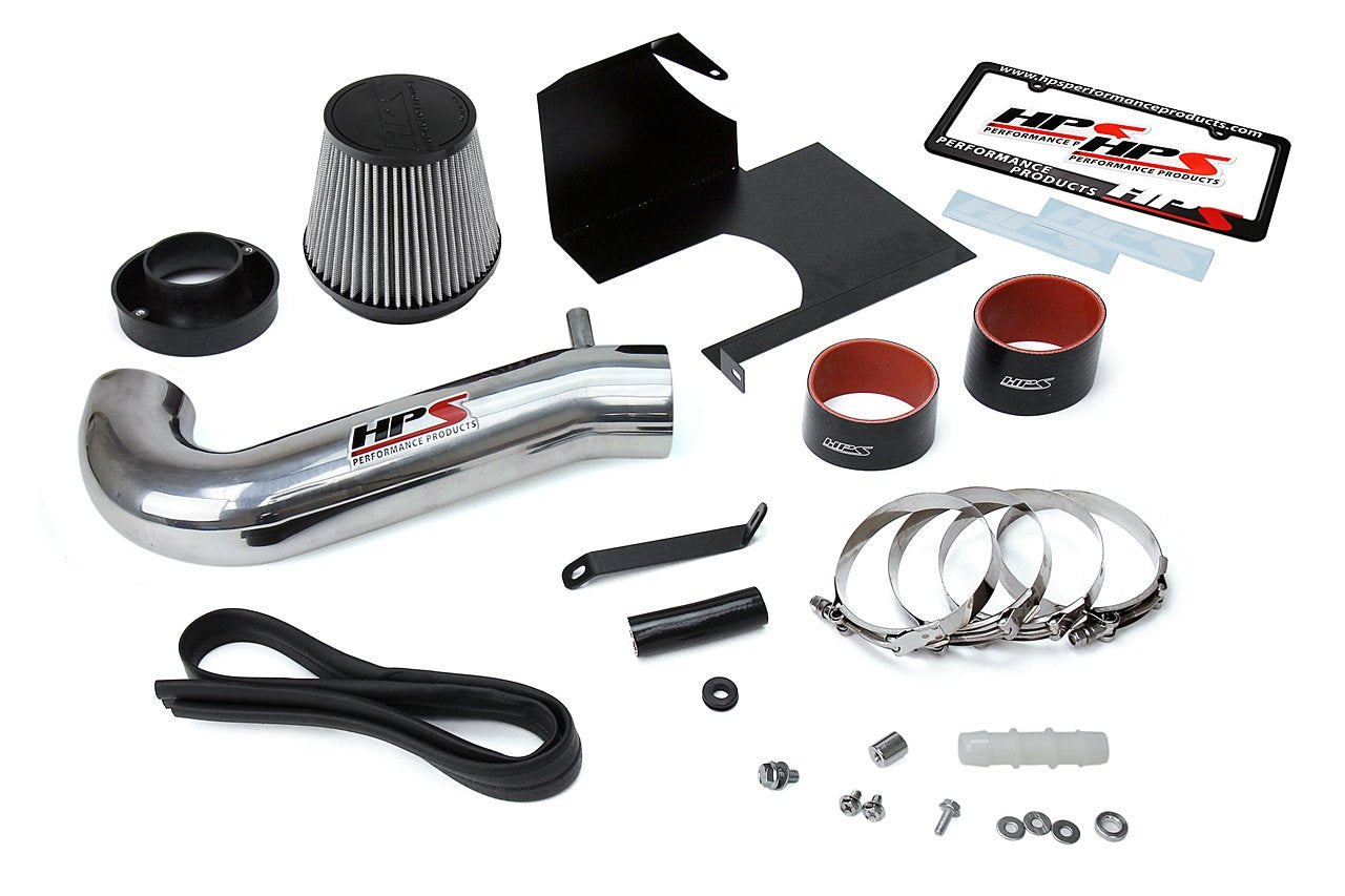 HPS Shortram Air Intake Kit 2011-2017 Chrysler 300C 5.7L V8 except Shaker Hood, Includes Heat Shield, Polish