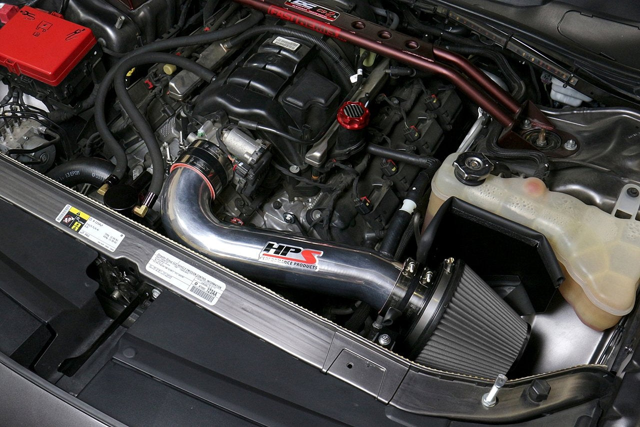 HPS Performance HPS Shortram Air Intake Kit 2011-2017 Dodge Challenger 5.7L V8 except Shaker Hood, Includes Heat Shield, 827-600