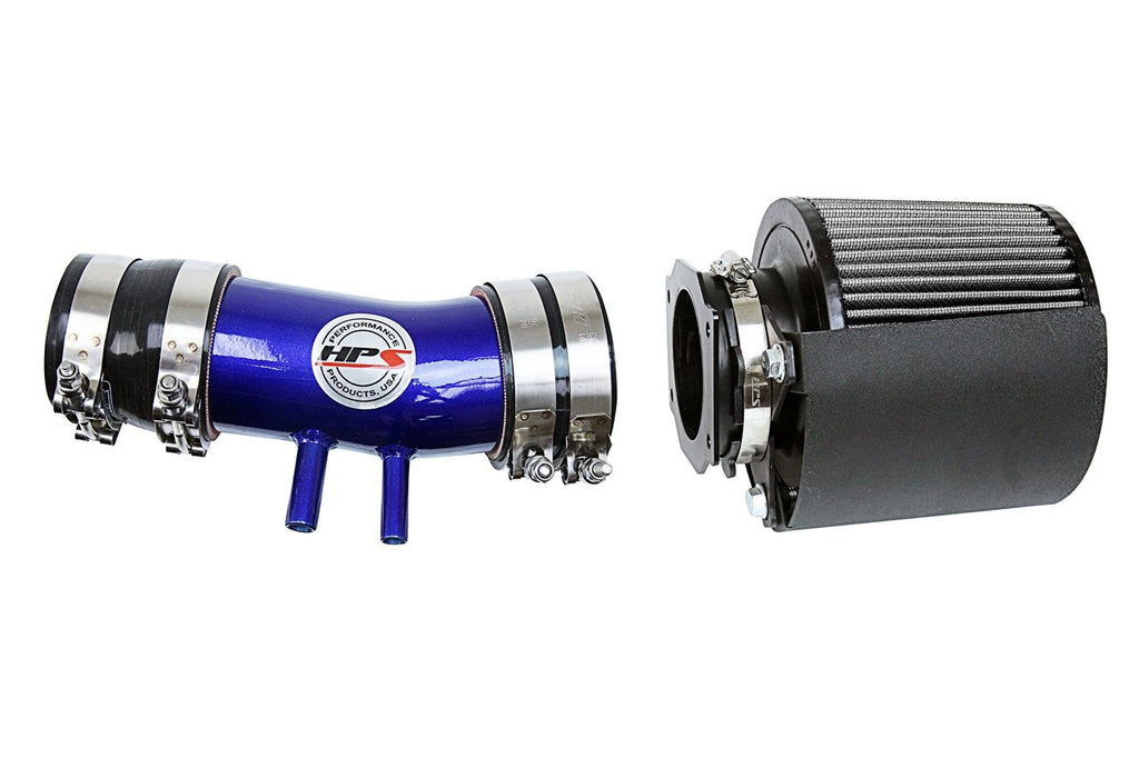 HPS Shortram Air Intake Kit 2000-2004 Nissan Xterra 3.3L V6 Non Supercharged, Includes Heat Shield, Blue