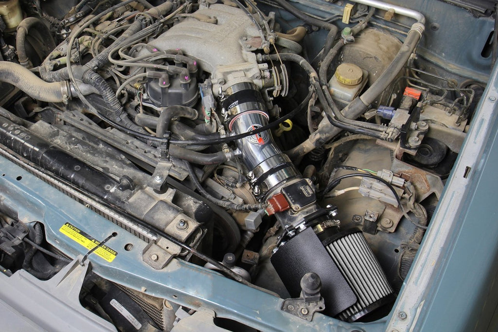 HPS Shortram Air Intake Kit 2000-2004 Nissan Xterra 3.3L V6 Non Supercharged, Includes Heat Shield, Blue