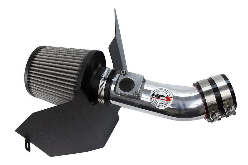 HPS Shortram Air Intake Kit 2004-2007 Subaru WRX STi 2.5L Turbo, Includes Heat Shield, Polish