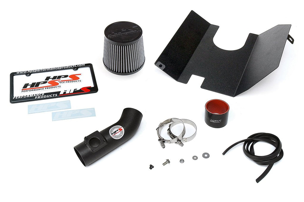 HPS Shortram Air Intake Kit 2004-2007 Subaru WRX STi 2.5L Turbo, Includes Heat Shield, Black