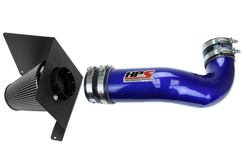 HPS Shortram Air Intake Kit 2007-2008 GMC Yukon 4.8L 5.3L 6.0L 6.2L V8, Includes Heat Shield, Blue