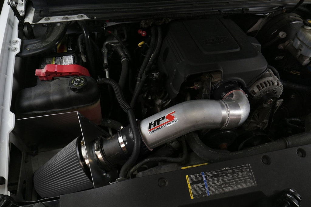HPS Shortram Air Intake Kit 2007-2008 GMC Yukon 4.8L 5.3L 6.0L 6.2L V8, Includes Heat Shield, Polish