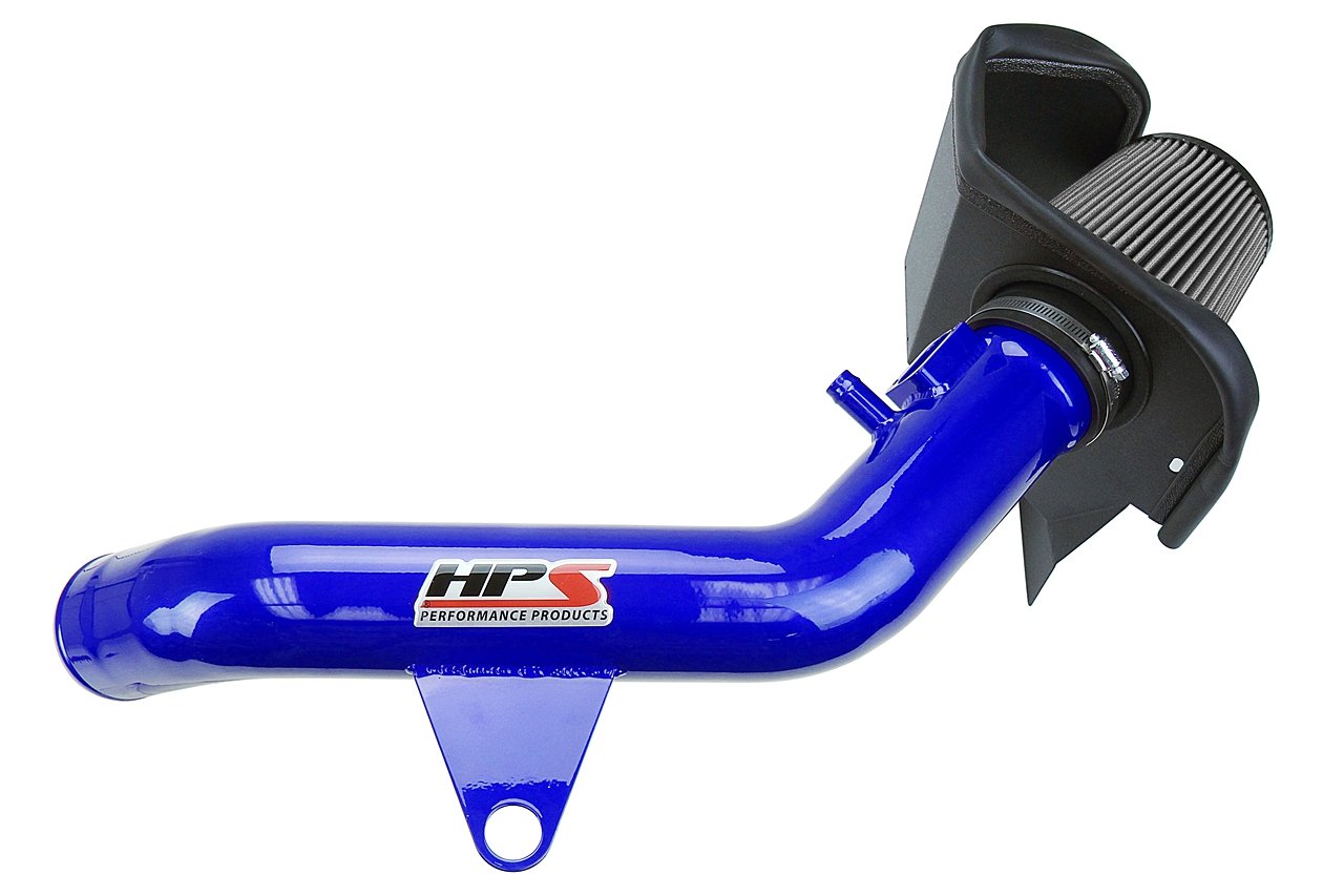 HPS Shortram Air Intake Kit 2016-2018 BMW M2 F87 3.0L Turbo N55, Includes Heat Shield, Blue