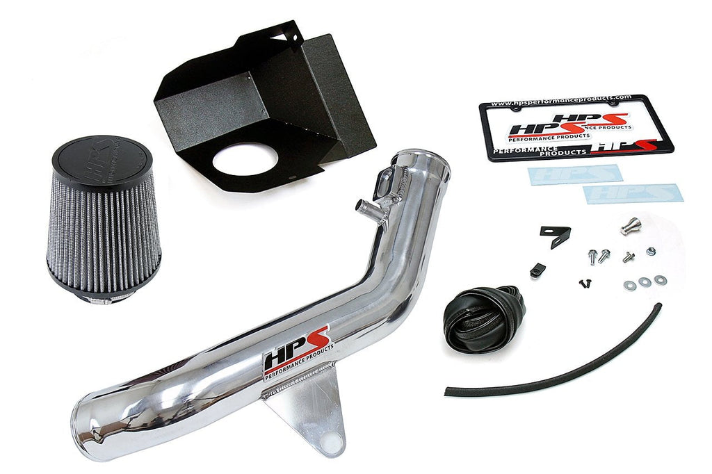 HPS Shortram Air Intake Kit 2016-2018 BMW M2 F87 3.0L Turbo N55, Includes Heat Shield, Polish