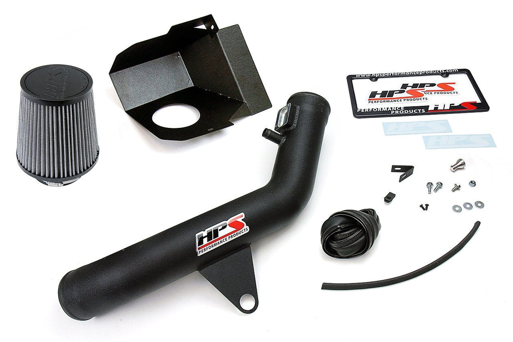 HPS Shortram Air Intake Kit 2016-2018 BMW M2 F87 3.0L Turbo N55, Includes Heat Shield, Black