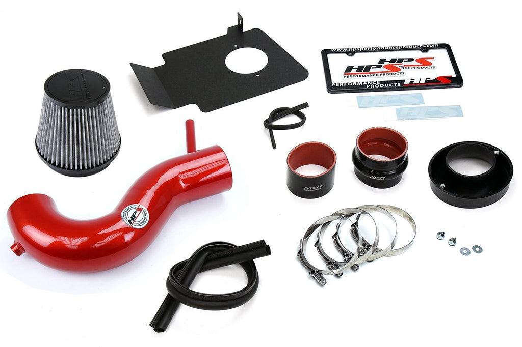 HPS Shortram Air Intake Kit 2005-2010 Chrysler 300C 5.7L V8, Includes Heat Shield, Red