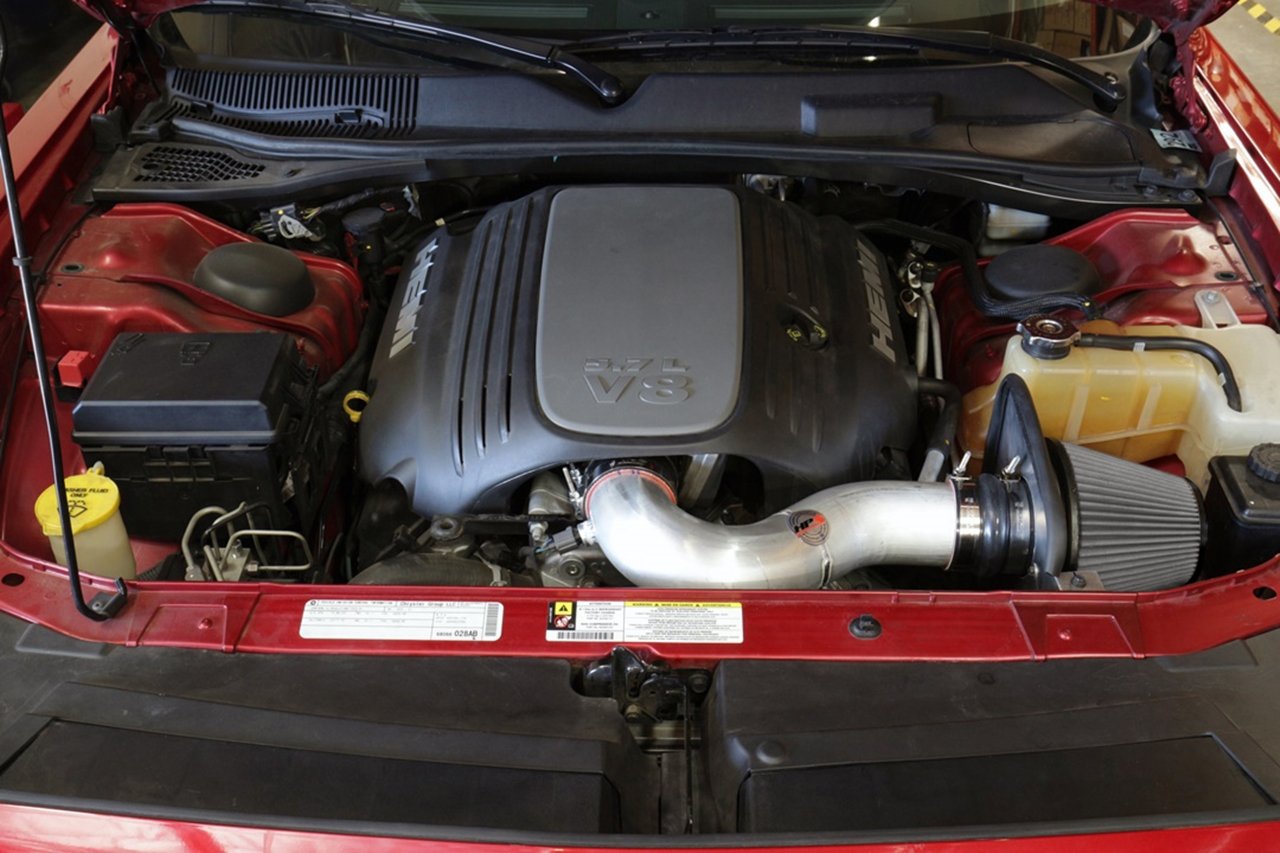 HPS Shortram Air Intake Kit 2005-2008 Dodge Magnum 5.7L V8, Includes Heat Shield, Polish