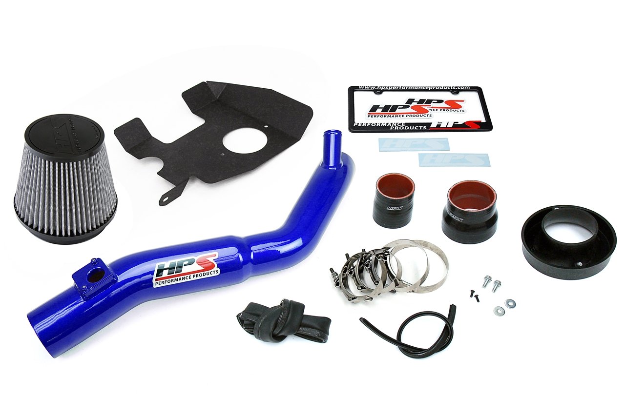 HPS Shortram Air Intake Kit 2016-2017 Lexus RC200t 2.0L Turbo, Includes Heat Shield, Blue