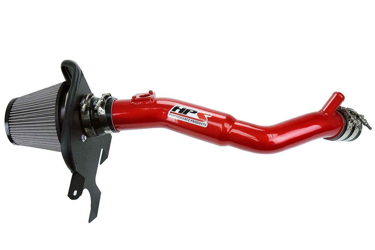 HPS Shortram Air Intake Kit 2018-2019 Lexus RC300 2.0L Turbo, Includes Heat Shield, Red