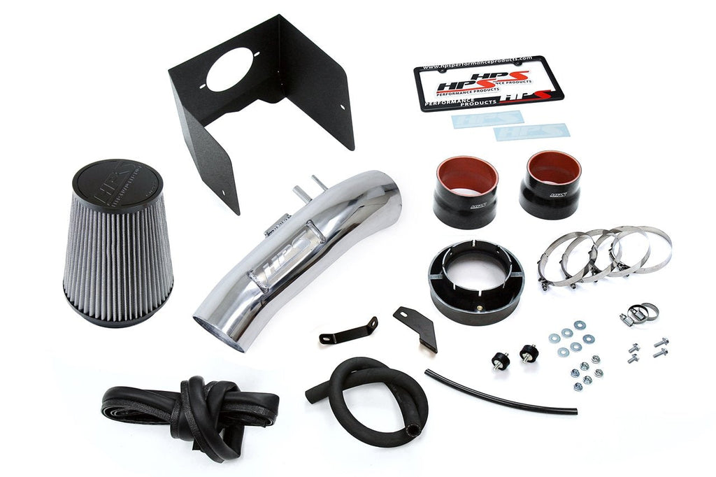HPS Performance HPS Shortram Air Intake Kit 2008-2018 Lexus LX570 5.7L V8, Includes Heat Shield, Polish