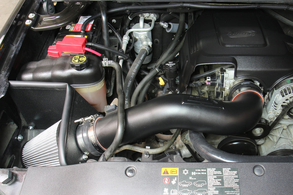HPS Shortram Air Intake Kit 2009-2014 Cadillac Escalade 6.2L V8, Includes Heat Shield, Red