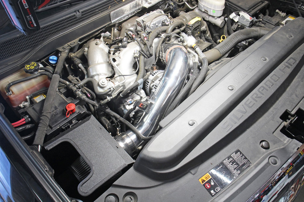 HPS Cold Air Intake Kit with Heat Shield Chevy 2017-2019 Silverado 3500 HD 6.6L V8 Duramax Diesel Turbo L5P